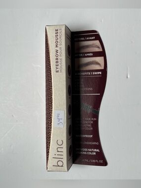 NIB Blinc Eyebrow Mousse Waterproof Brow Gel - Dark Brunette